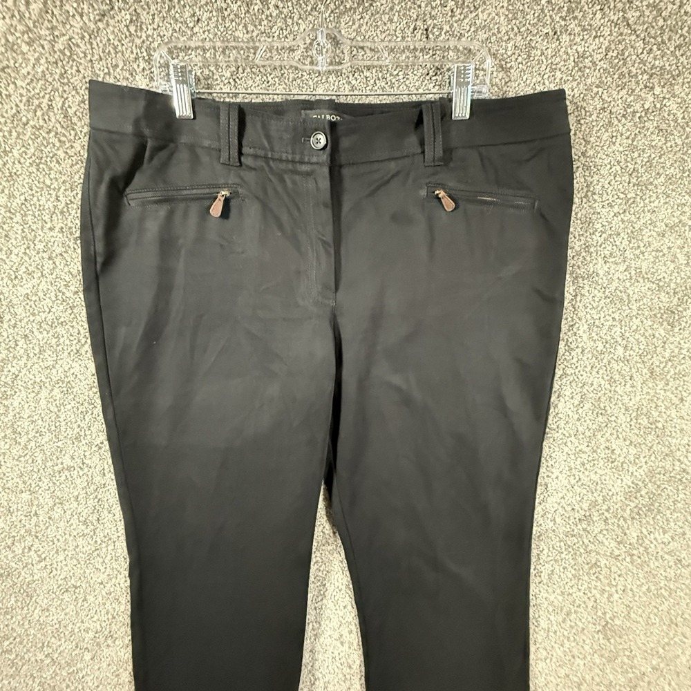 Talbots Signature Womens Size 18 Black Straight Leg Stretch Pants 30 Inseam - Picture 2 of 8